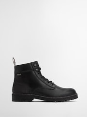 Barbour® Black Harrison Leather Lace Up Boot - Image 1 of 8
