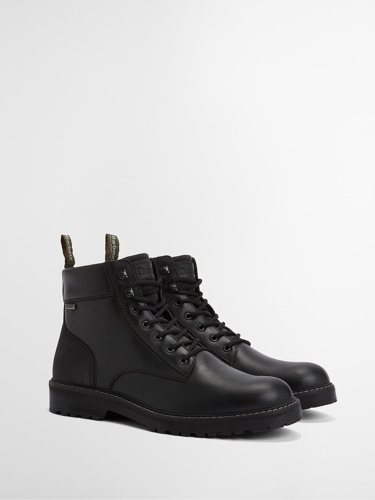 Barbour® Black Harrison Leather Lace Up Boot - Image 2 of 8 Barbour® Black Harrison Leather Lace Up Boot - Image 2 of 8