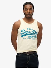 Superdry White Vintage Logo Cali Vest - Image 1 of 6