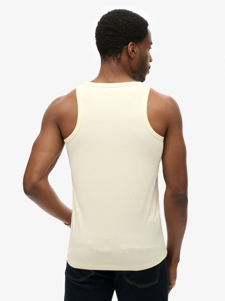 Superdry White Vintage Logo Cali Vest - Image 2 of 6
