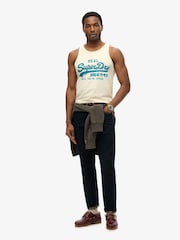 Superdry White Vintage Logo Cali Vest - Image 3 of 6