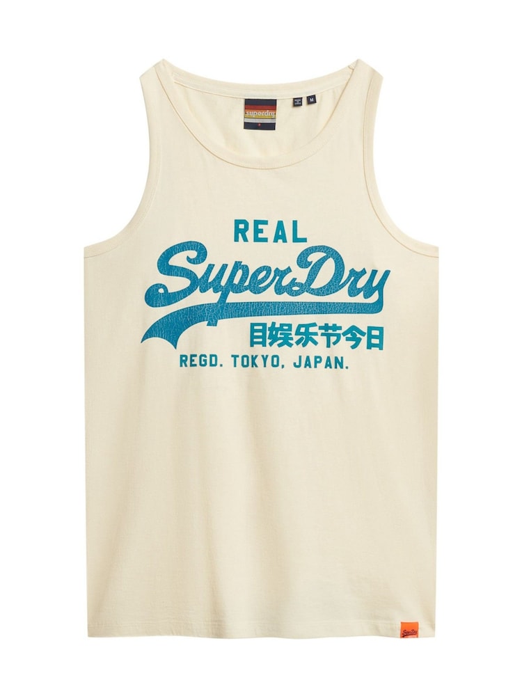 Superdry White Vintage Logo Cali Vest - Image 5 of 6