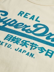 Superdry White Vintage Logo Cali Vest - Image 6 of 6