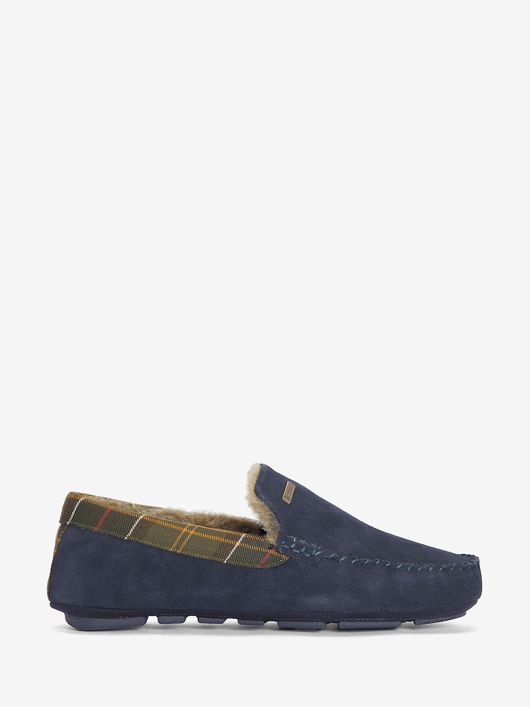 Barbour® Blue Monty Moccasin Slippers - Image 1 of 6