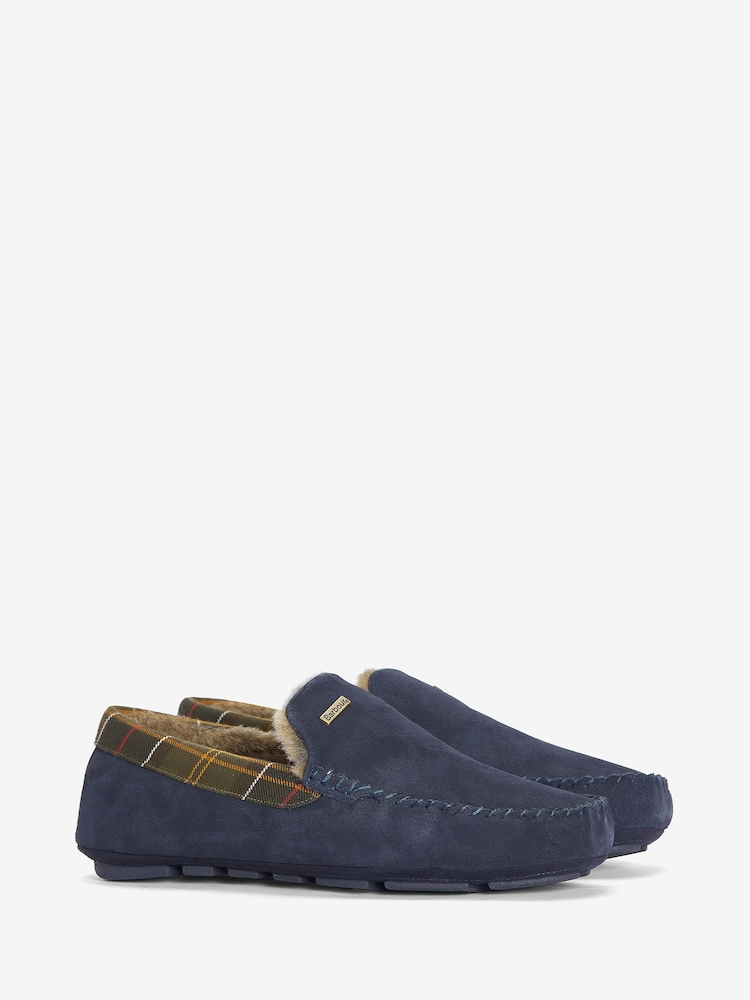 Barbour® Blue Monty Moccasin Slippers - Image 2 of 6