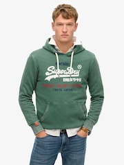 Superdry Green Vintage Logo Cali Relaxed Hoodie - Image 1 of 6
