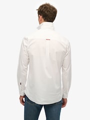 Superdry White Essentials Tailored Lite 100% Cotton Shirt - Image 2 of 6