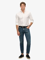 Superdry White Essentials Tailored Lite 100% Cotton Shirt - Image 3 of 6