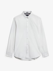 Superdry White Essentials Tailored Lite 100% Cotton Shirt - Image 5 of 6