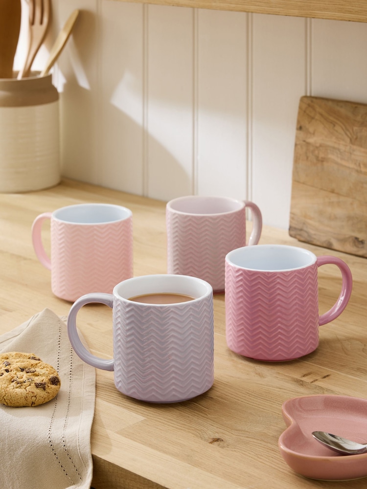 Juego de 4 tazas apilables texturizadas - Imagen 2 de 4