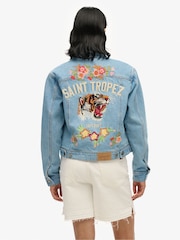 Superdry Embellished Denim 100% Cotton Jacket - Image 2 of 6