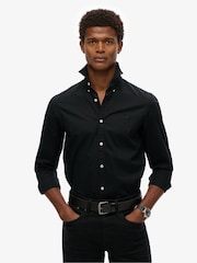 Superdry Black Essentials Tailored Lite Shirt - Image 1 of 5