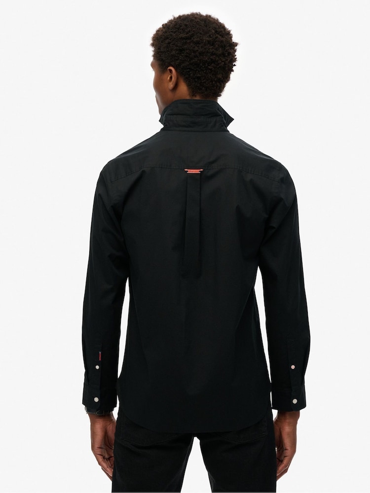 Superdry Black Essentials Tailored Lite Shirt - Image 2 of 5