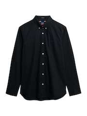 Superdry Black Essentials Tailored Lite Shirt - Image 4 of 5
