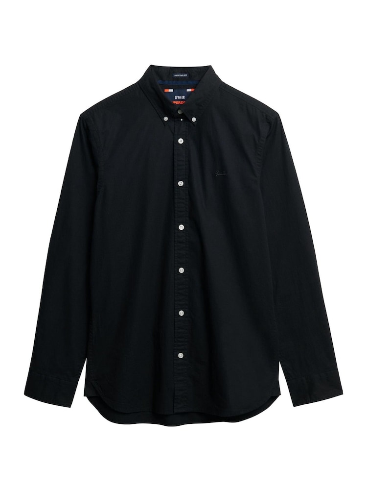 Superdry Black Essentials Tailored Lite Shirt - Image 4 of 5