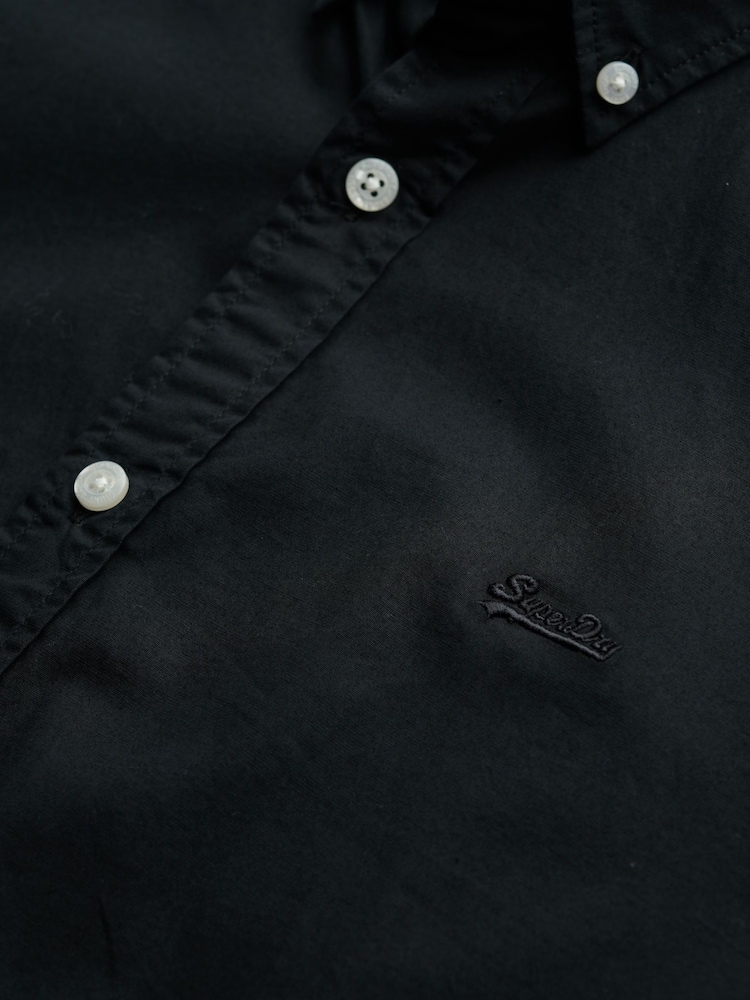 Superdry Black Essentials Tailored Lite Shirt - Image 5 of 5