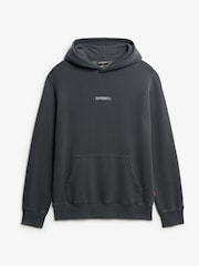 Superdry Grey Micro Logo Hoodie - Image 5 of 6