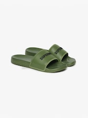 Superdry Green Tarp Core Sliders - Image 1 of 7