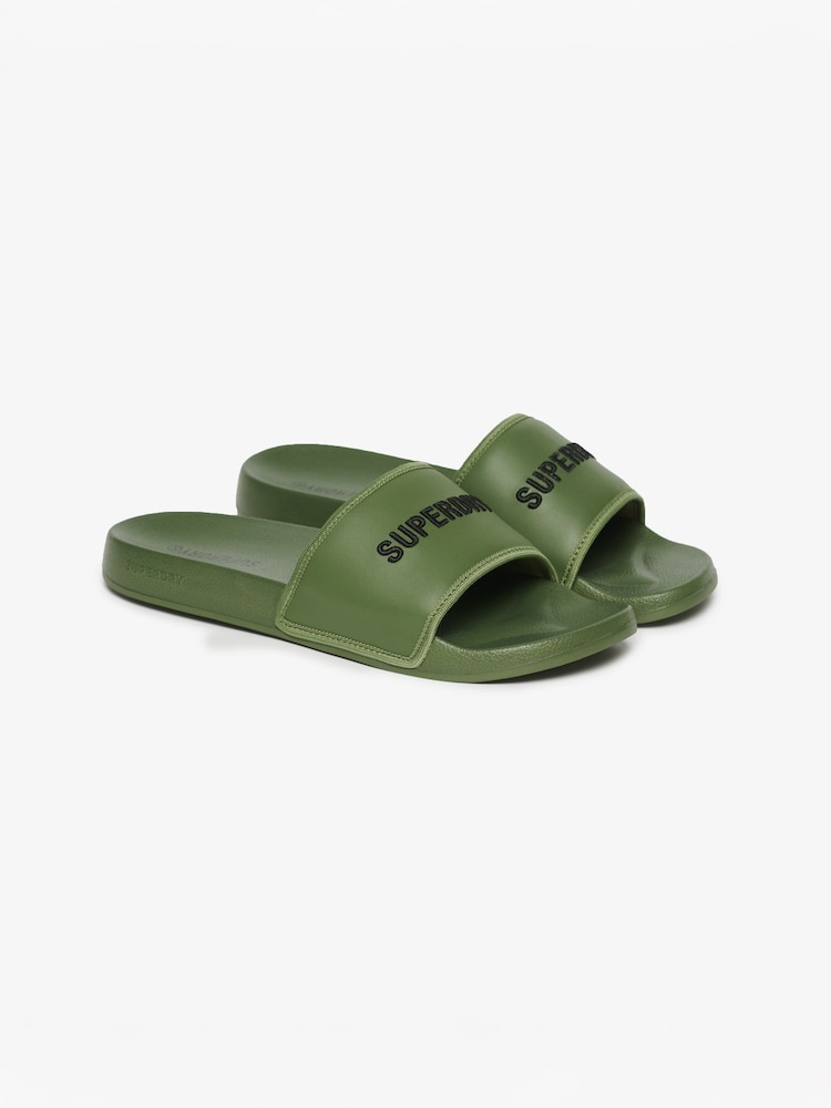 Superdry Green Tarp Core Sliders - Image 1 of 7