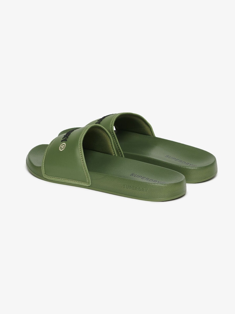 Superdry Green Tarp Core Sliders - Image 2 of 7