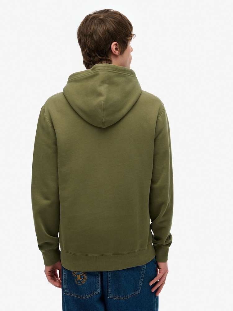 Superdry Green Micro Logo Hoodie - Image 2 of 6