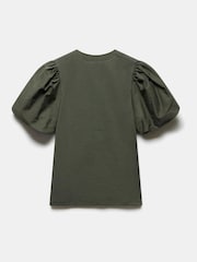 Mint Velvet Green Puff Sleeve Top - Image 2 of 2