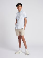 U.S. Polo Assn. Blue Boys Smart Two Tone Zip Polo Shirt - Image 3 of 7