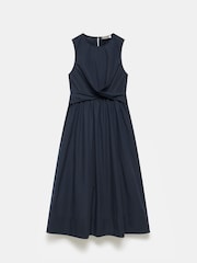 Mint Velvet Blue Twist 100% Cotton Midi Dress - Image 7 of 8