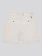 U.S. Polo Assn. Grey Boys Seersucker 100% Cotton Chino Shorts - Image 2 of 4