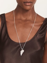 Mint Velvet Silver Tone Shell Pendant - Image 4 of 4