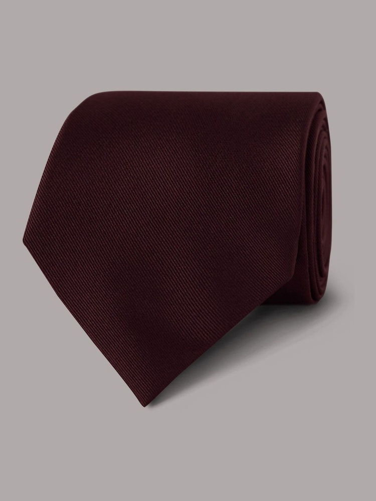 Hawes & Curtis Red Plain Repp Tie - Image 2 of 3