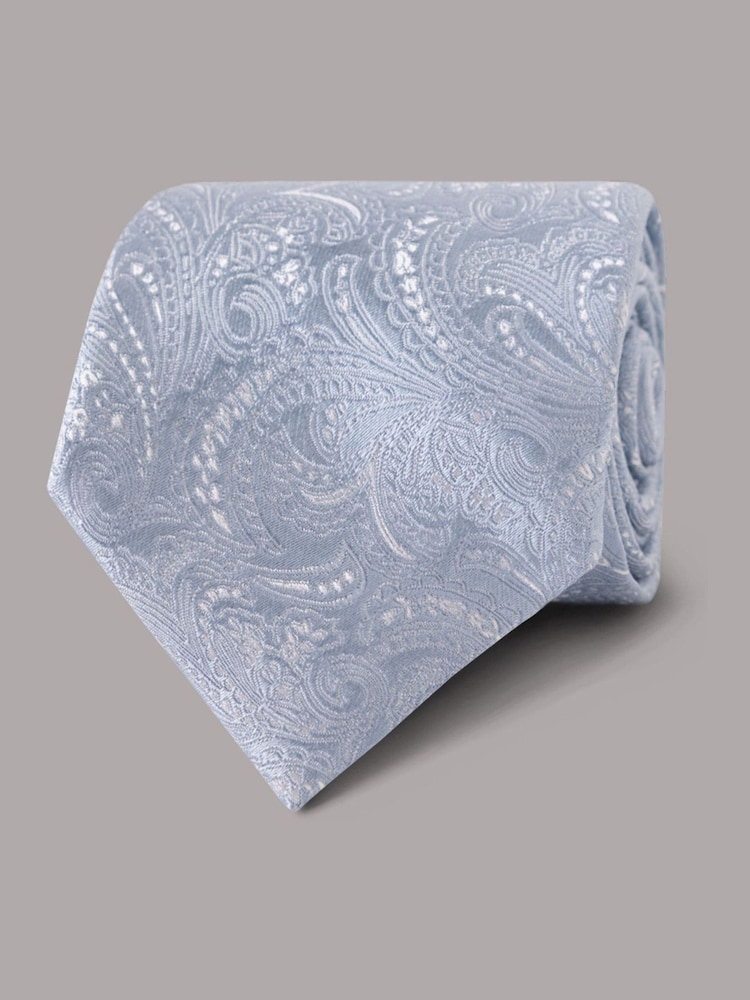 Hawes & Curtis Blue Wedding Paisley Tie - Image 1 of 3