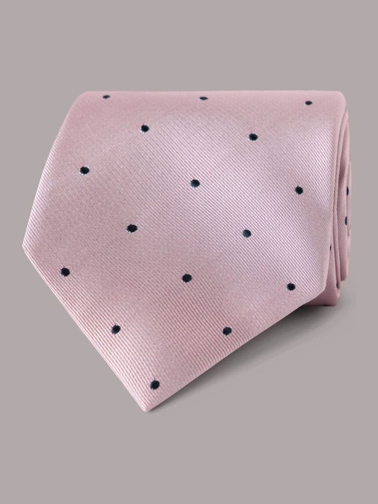 Hawes & Curtis Pink Spot Repp Tie - Bild 1 von 3