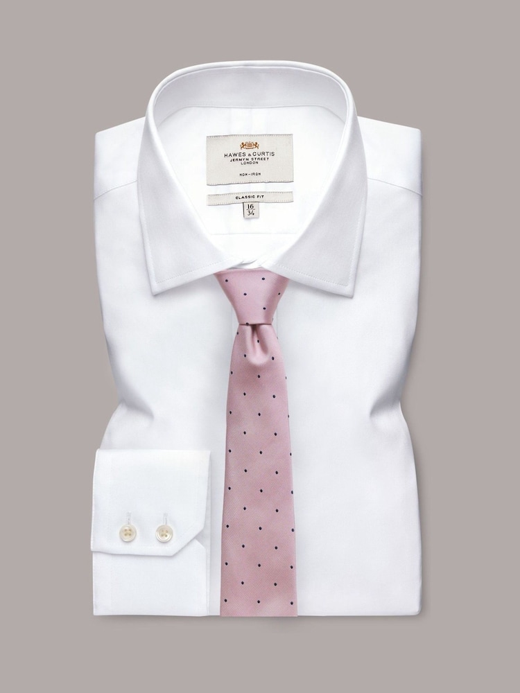 Hawes & Curtis Pink Spot Repp Tie - Bild 3 von 3