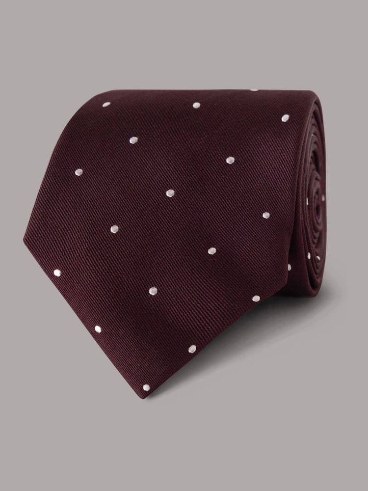 Hawes & Curtis Red Spot Repp Tie - Bild 1 von 3