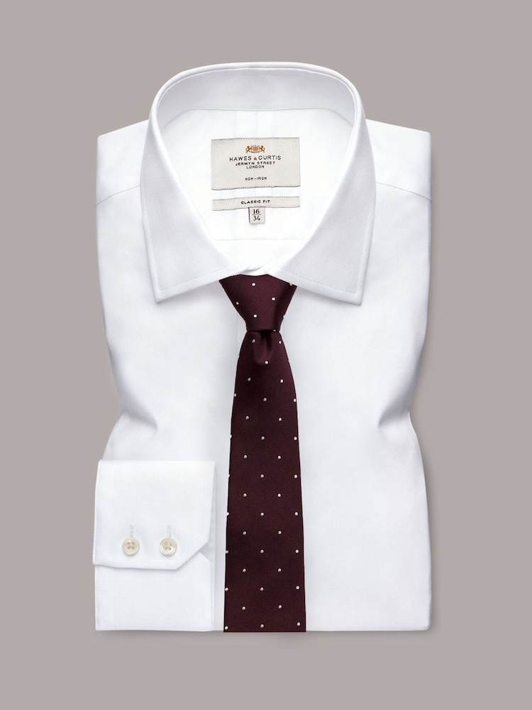 Hawes & Curtis Red Spot Repp Tie - Bild 3 von 3