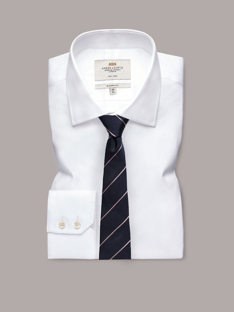 Hawes & Curtis Blue Stripe Repp Tie - Image 3 of 3