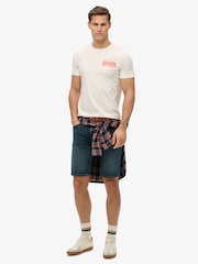 Superdry Cream Vintage Logo Tokyo Relaxed 100% Cotton T-Shirt - Image 3 of 6