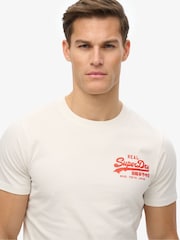 Superdry Cream Vintage Logo Tokyo Relaxed 100% Cotton T-Shirt - Image 4 of 6