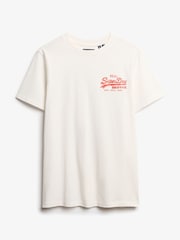 Superdry Cream Vintage Logo Tokyo Relaxed 100% Cotton T-Shirt - Image 5 of 6