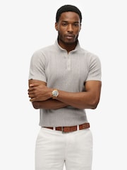 Superdry Kurzärmeliges Strick-Poloshirt - Bild 1 von 6