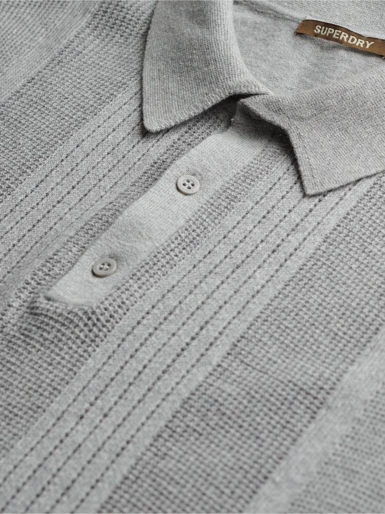 Superdry Kurzärmeliges Strick-Poloshirt - Bild 6 von 6