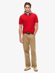 Superdry Red City Pique Polo Shirt - Image 4 of 5