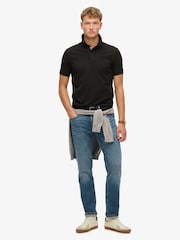 Superdry Black City Pique Polo Shirt - Image 2 of 5