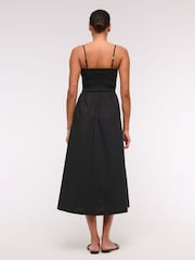 Abercrombie & Fitch Dipped Waist Strappy Midi Dress - Image 2 of 5
