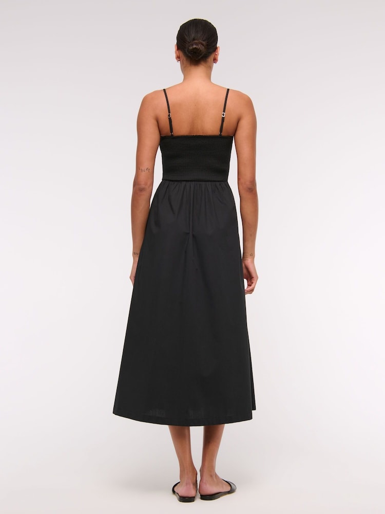 Abercrombie & Fitch Dipped Waist Strappy Midi Dress - Image 2 of 5