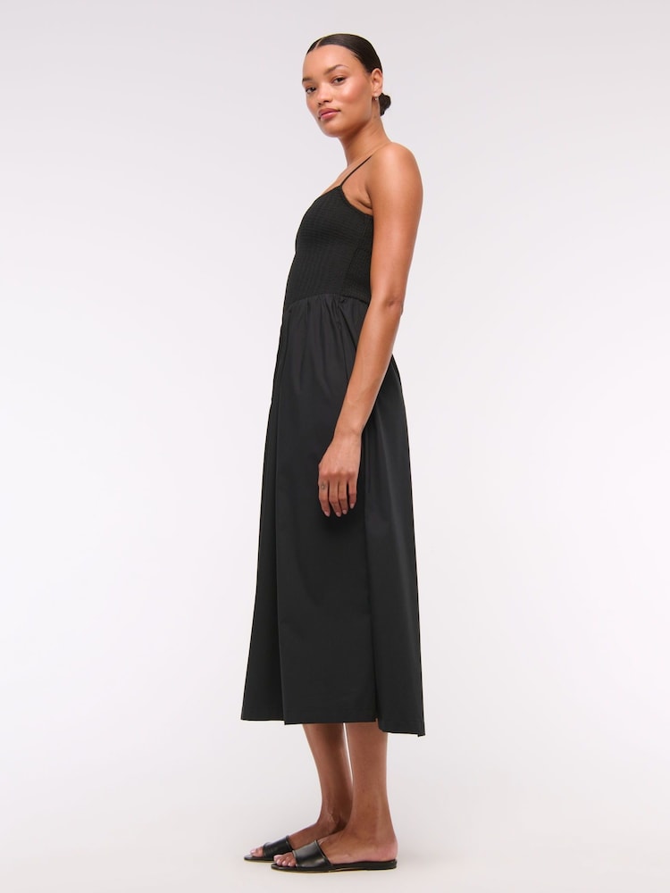 Abercrombie & Fitch Dipped Waist Strappy Midi Dress - Image 4 of 5