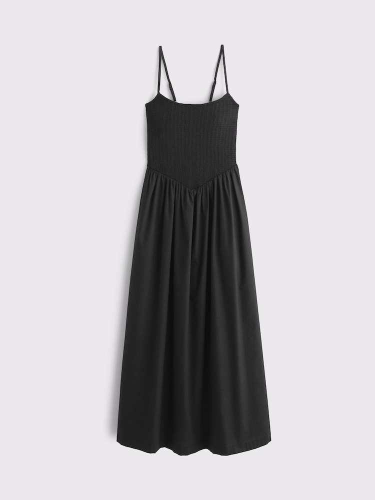 Abercrombie & Fitch Dipped Waist Strappy Midi Dress - Image 5 of 5