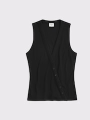 Abercrombie & Fitch Asymetric Button Through Longline Knitted Top - Image 6 of 6