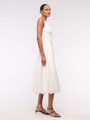 Abercrombie & Fitch Bubble Hem White Midi Dress - Imagen 5 de 7